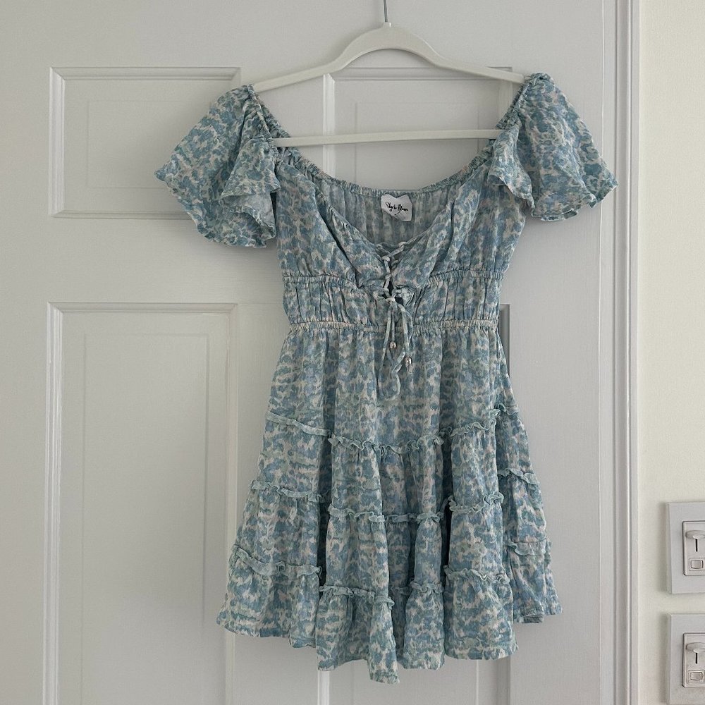 Isabelle's Cabinet Blue Lace Up Dress